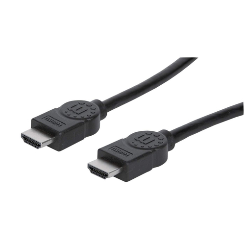 Manhattan HDMI 4K@30Hz Cable with Ethernet, 2m, Suitable for ALL 1080p/HD and Majority of 4K Uses (Check Your System 4K Specification to Be Sure), Black, High Speed, Lifetime Warranty, Equivalent to HDMM2MHS