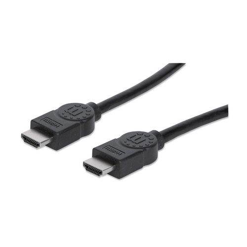 Manhattan HDMI 4K@30Hz Cable, 3m, Suitable for ALL 1080p/HD and Majority of 4K Uses (Check Your System 4K Specification to Be Sure), Black, High Speed, Lifetime Warranty, Equivalent to HDMM3M