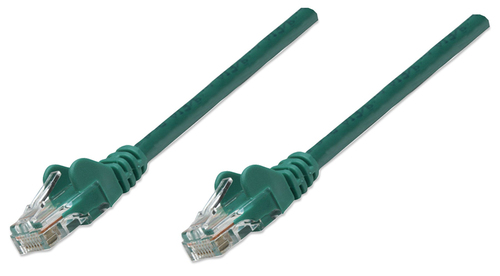 Intellinet Network Patch Cable, Cat5e, 2m, Green, CCA, U/UTP, PVC, RJ45, Gold Plated Contacts, Snagless, Booted, Lifetime Warranty