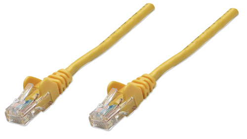 Intellinet Network Patch Cable, Cat5e, 2m, Yellow, CCA, U/UTP, PVC, RJ45, Gold Plated Contacts, Snagless, Booted, Lifetime Warranty