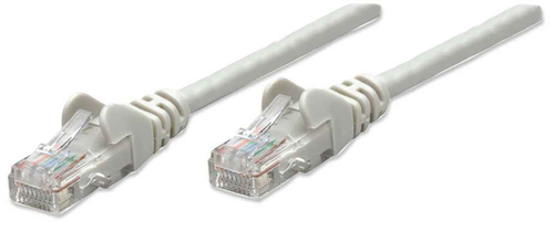 Intellinet Network Patch Cable, Cat6, 2m, Grey, CCA, U/UTP, PVC, RJ45, Gold Plated Contacts, Snagless, Booted, Lifetime Warranty