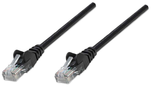 Intellinet Network Patch Cable, Cat5e, 5m, Black, CCA, U/UTP, PVC, RJ45, Gold Plated Contacts, Snagless, Booted, Lifetime Warranty