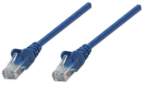 Intellinet Network Patch Cable, Cat6, 3m, Blue, CCA, U/UTP, PVC, RJ45, Gold Plated Contacts, Snagless, Booted, Lifetime Warranty