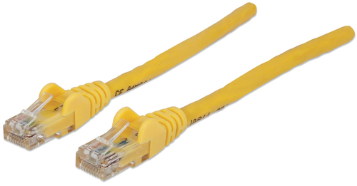 Intellinet Network Patch Cable, Cat6, 5m, Yellow, CCA, U/UTP, PVC, RJ45, Gold Plated Contacts, Snagless, Booted, Lifetime Warranty