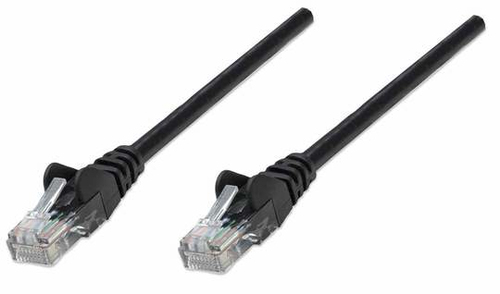 Intellinet Network Patch Cable, Cat5e, 10m, Black, CCA, U/UTP, PVC, RJ45, Gold Plated Contacts, Snagless, Booted, Lifetime Warranty