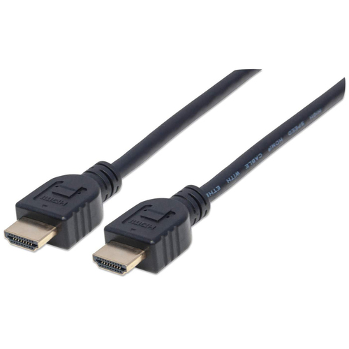 Manhattan HDMI 4K@60Hz Cable with Ethernet, CL3 In-Wall Rated, 3m, Suitable for ALL 4K & 1080p/HD Uses, Black, Premium High Speed, Lifetime Warranty, Higher 4K Refresh Rate than HD3MM3MW (4K@30Hz)