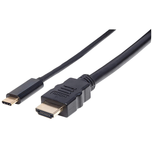 Manhattan USB-C to HDMI Cable, 4K@30Hz, 2m, Black, Three Year Warranty, Equivalent to CDP2HDMM2MB