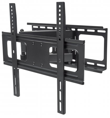 Manhattan Wall Mount for TV & Monitors (Full Motion), For screens 32" to 55", VESA compatibility: all between 200x200mm to 400x400mm - check the dimensions of the four mounting holes on back of screen to ensure it fits, Max 50kg, Black, Bracket, Lifetime Warranty
