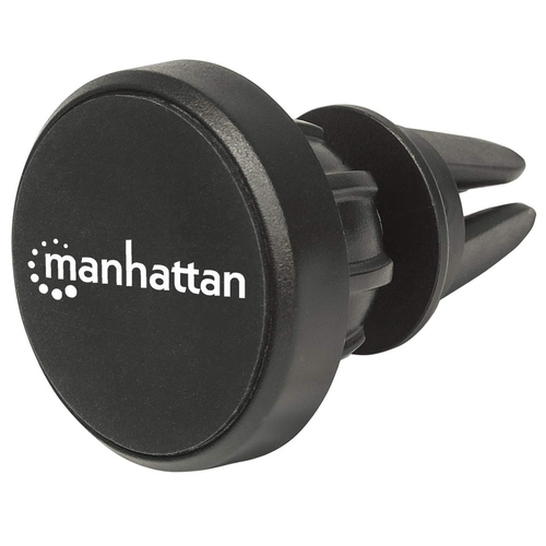 Manhattan Magnetic Car Air-Vent Phone Mount, Adjustable Clip-on, Quick Attach and Release, Non-Skid Pad, Black, Lifetime Warranty