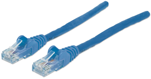 Intellinet Network Patch Cable, Cat6, 20m, Blue, CCA, U/UTP, PVC, RJ45, Gold Plated Contacts, Snagless, Booted, Lifetime Warranty