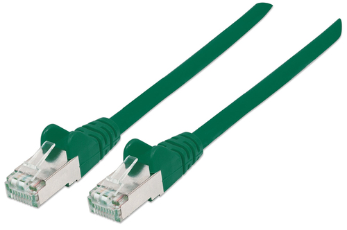 Intellinet Network Patch Cable, Cat6, 1m, Green, Copper, S/FTP, LSOH / LSZH, PVC, RJ45, Gold Plated Contacts, Snagless, Booted, Lifetime Warranty