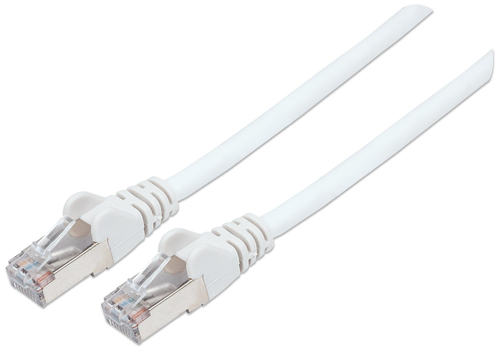 Intellinet Network Patch Cable, Cat6, 30m, White, Copper, S/FTP, LSOH / LSZH, PVC, RJ45, Gold Plated Contacts, Snagless, Booted, Lifetime Warranty