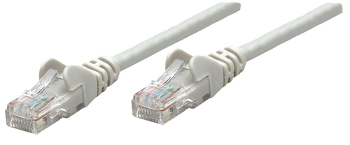Intellinet Network Patch Cable, Cat6A, 0.25m, Grey, Copper, S/FTP, LSOH / LSZH, PVC, RJ45, Gold Plated Contacts, Snagless, Booted, Lifetime Warranty