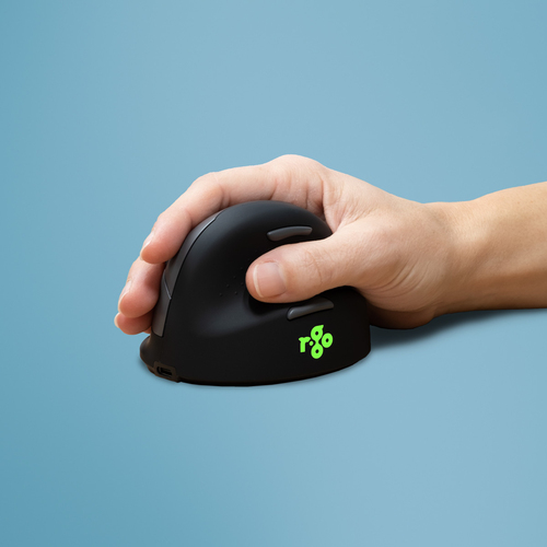 R-Go Tools Ergonomic mouse R-Go HE Break with break software, medium (hand size 165-185 mm), right-handed, Bluetooth, black
