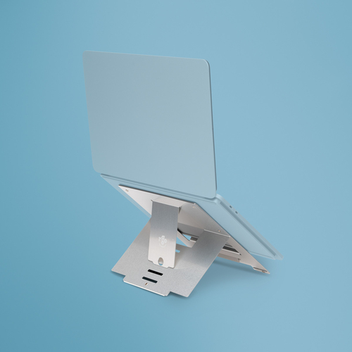 R-Go Tools Laptop stand R-Go Riser Flexible, adjustable folding laptop riser, ergonomic, Hylite aluminum, silver