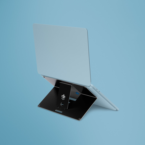 R-Go Tools Laptop stand R-Go Riser Attachable, adjustable, integrated with your laptop, aluminum, black