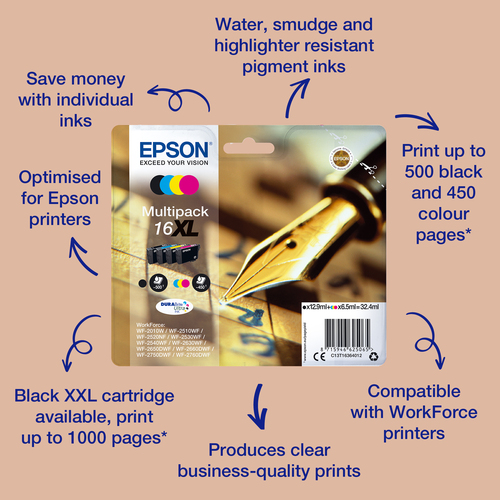 Epson Pen and crossword Multipack 4-colours 16 DURABrite Ultra Ink