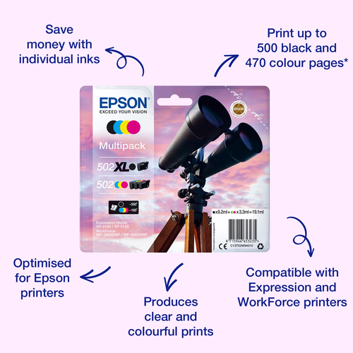 Epson Singlepack Black 502XL Ink
