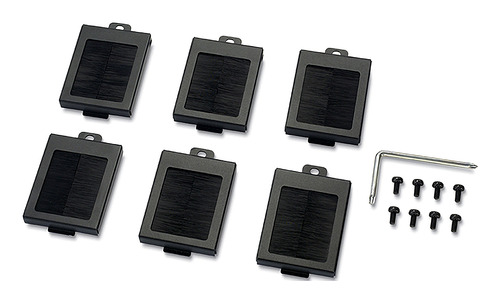 APC NetShelter Cable Management, Mounting Rail Brush Strips, Set of 6, for NetShelter SX 750 mm Wide, Black, 76 x 114 x 13 mm