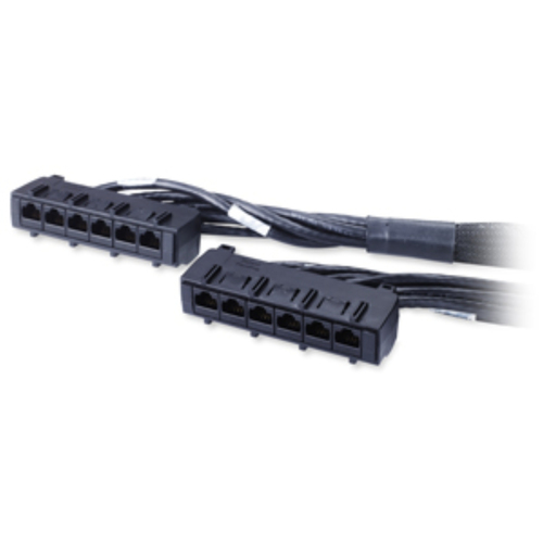 APC 60ft Cat6 UTP, 6x RJ-45 - 6x RJ-45 networking cable Black 18.29 m U/UTP (UTP)
