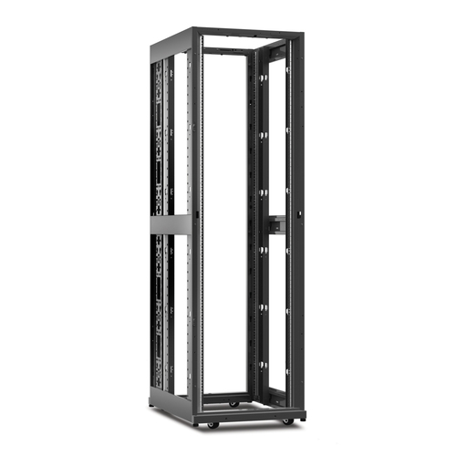 APC NetShelter AV, Server Rack Enclosure, 42U, 10-32 Threaded Rails, without Sides, Roofs, Doors, Black, 1991H x 600W x 806D mm