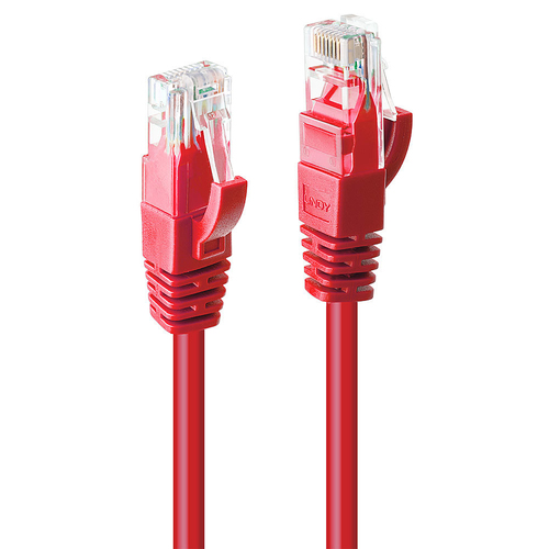 Lindy 10m Cat.6 U/UTP Network Cable, Red