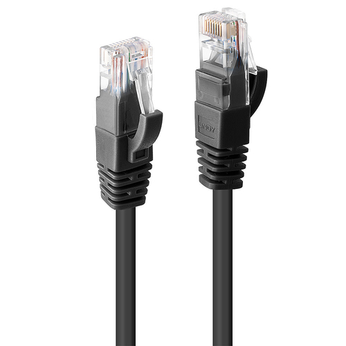Lindy 7.5m CAT6 U/UTP Network Cable, Black