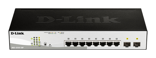 D-Link DGS-1210-10P - 10-Port Gigabit Smart Managed Switch including 2x SFP ports, nuclias compatible