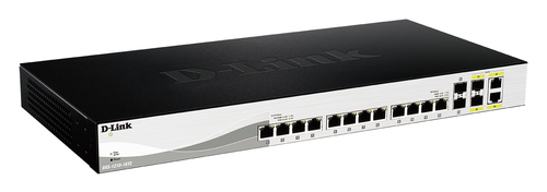 D-Link 12-port 10GBASE-T, 2-port SFP+ and 2-port 10GBASE-T/SFP+ Multi-Gigabit Smart Managed Switch