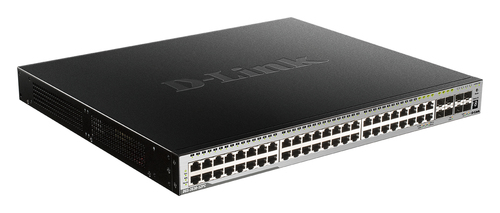 D-Link 48-Port PoE L3 Stackable Managed Gigabit Switch including 4 x 1000BaseT/SFP & 4 x 10GE SFP+