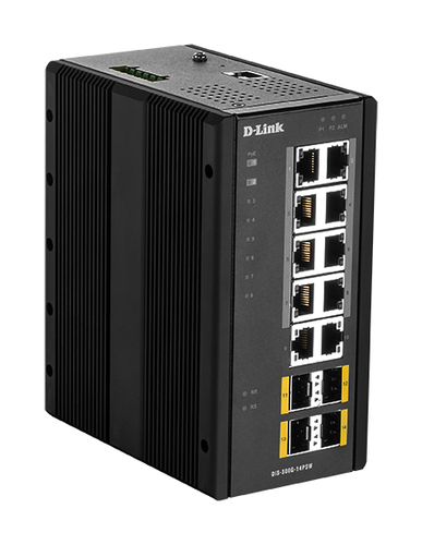 D-Link 14-Port L2 Managed Switch with 10 x 10/100/1000BaseT(X) (8 PoE) & 4 x 100/1000BaseSFP