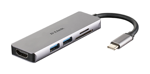 D-Link 5-in-1 USB-C Hub with HDMI and SD/microSD Card Reader