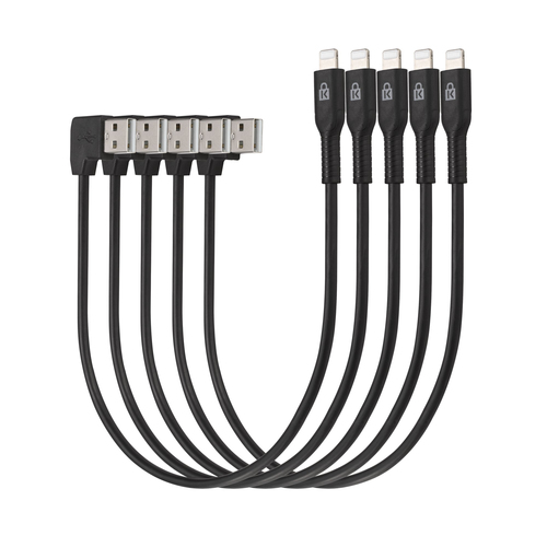 Kensington Charge & Sync Cable, Universal Tablet, USB to Lightning – 5 pack
