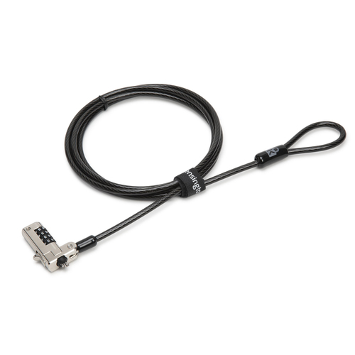 Kensington Slim N17 Combination Laptop Lock for Wedge-Shaped Slots
