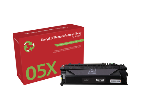 EverydayTM Mono Remanufactured Toner by Xerox compatible with HP 05X (CE505X), High capacity