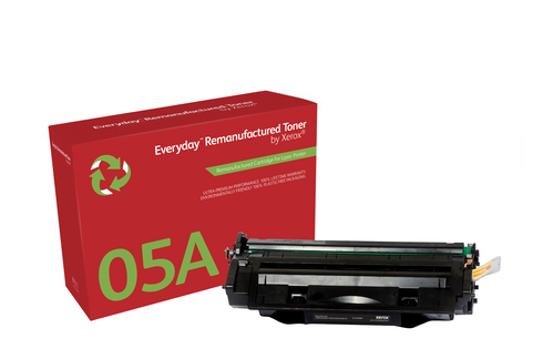 EverydayTM Mono Remanufactured Toner by Xerox compatible with HP 05A (CE505A), Standard capacity