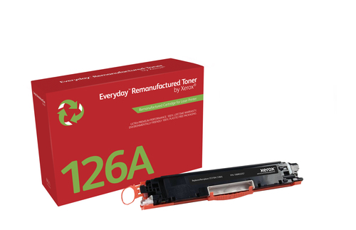 EverydayTM Black Remanufactured Toner by Xerox compatible with HP 126A (CE310A), Standard capacity