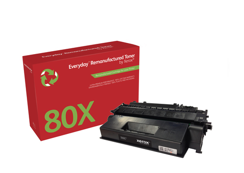 EverydayTM Mono Remanufactured Toner by Xerox compatible with HP 80X (CF280X), High capacity
