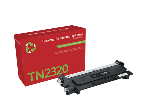 EverydayTM Mono Remanufactured Toner by Xerox compatible with Brother TN2320, High capacity
