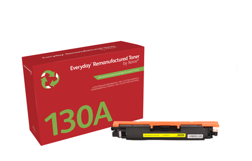 EverydayTM Yellow Remanufactured Toner by Xerox compatible with HP 130A (CF352A), Standard capacity