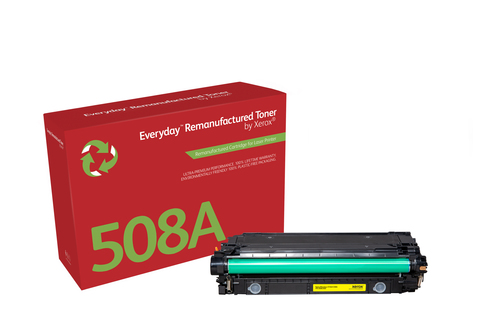 EverydayTM Yellow Remanufactured Toner by Xerox compatible with HP 508A (CF362A), Standard capacity
