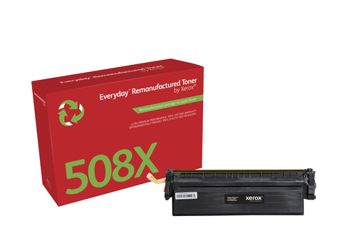 EverydayTM Black Remanufactured Toner by Xerox compatible with HP 508X (CF360X), High capacity