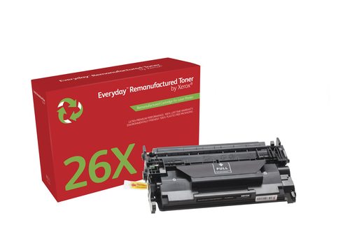 EverydayTM Mono Remanufactured Toner by Xerox compatible with HP 26X (CF226X), High capacity