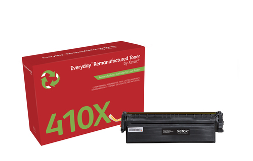 EverydayTM Black Remanufactured Toner by Xerox compatible with HP 410X (CF410X), High capacity