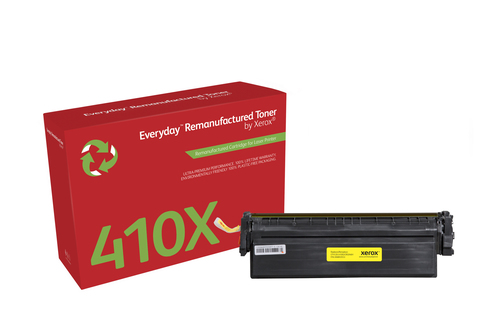 EverydayTM Yellow Remanufactured Toner by Xerox compatible with HP 410X (CF412X), High capacity
