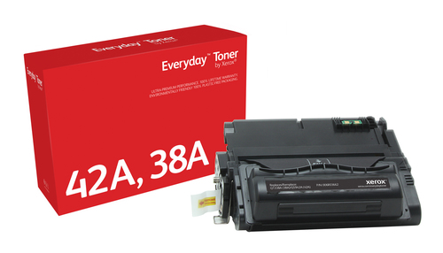 EverydayTM Black Toner by Xerox compatible with HP 38A (Q5942A/ Q1338A), Standard capacity