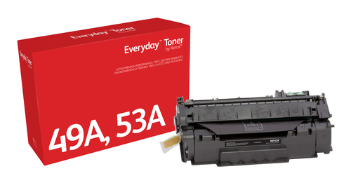 EverydayTM Black Toner by Xerox compatible with HP 49A 53A (Q5949A/ Q7553A), Standard capacity