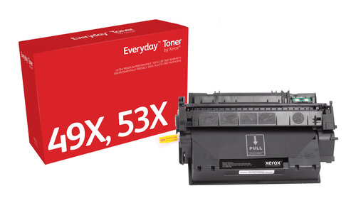 EverydayTM Black Toner by Xerox compatible with HP 49X 53X (Q5949X/ Q7553X), High capacity
