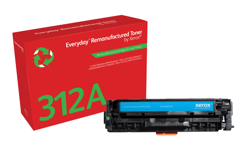 EverydayTM Cyan Remanufactured Toner by Xerox compatible with HP 312A (CF381A), Standard capacity