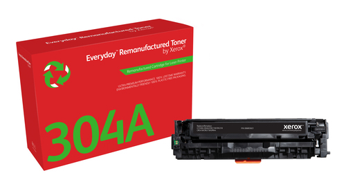 EverydayTM Black Remanufactured Toner by Xerox compatible with HP 304A (CC530A), Standard capacity